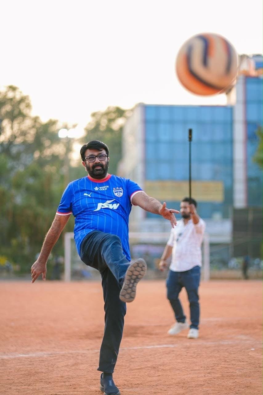 N A Haris promoting football and sports development